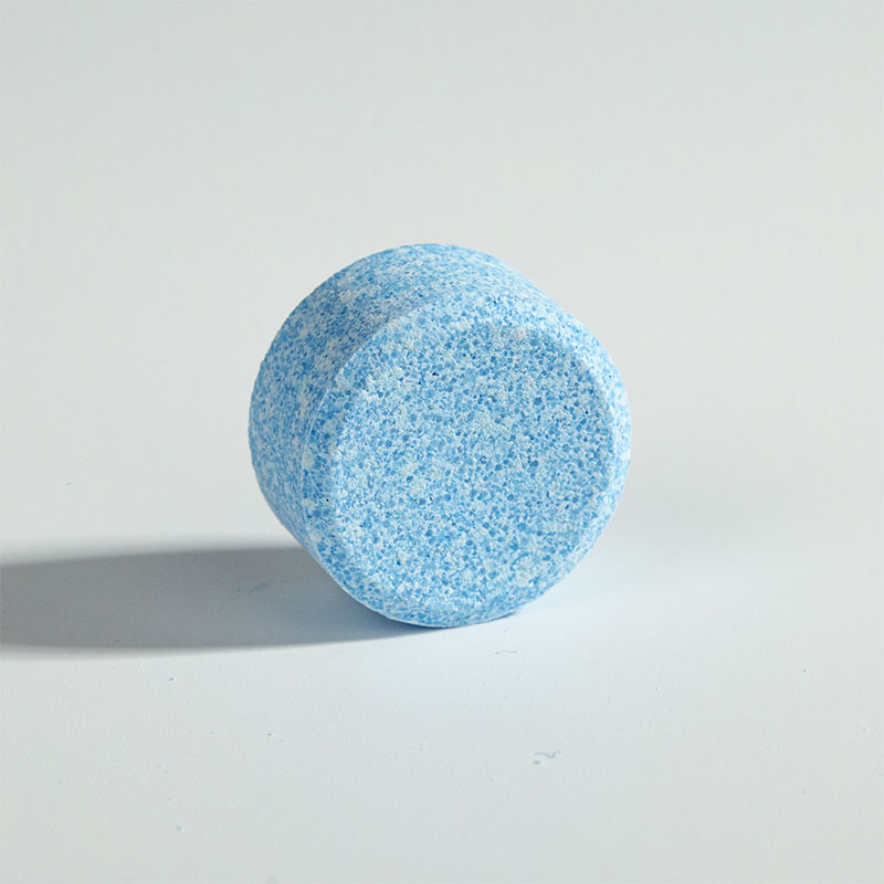 Round, thick, dark blue