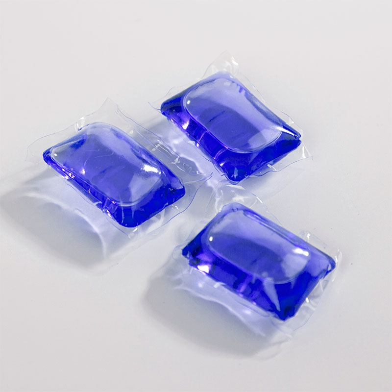 Laundry detergent pod 1D powder blue