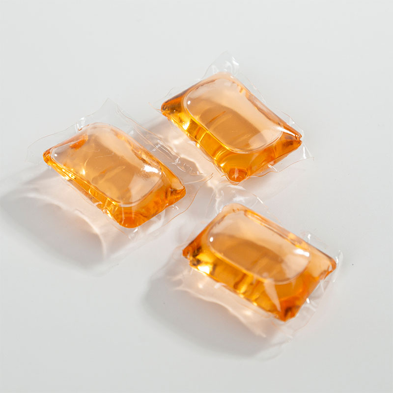 Laundry detergent pod 1D orange