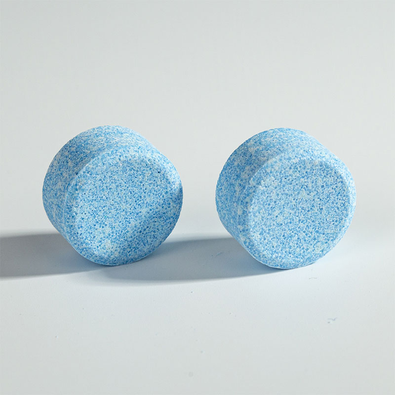 Round, thick, dark blue