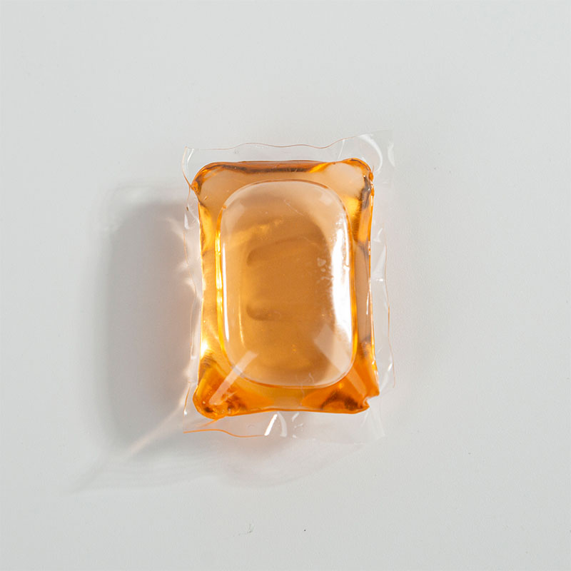 Laundry detergent pod 1D orange