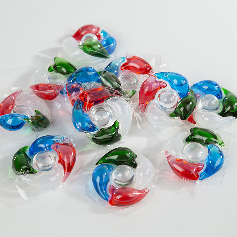 Капсула стирального порошка 5D: красный, синий, зелёный, белый