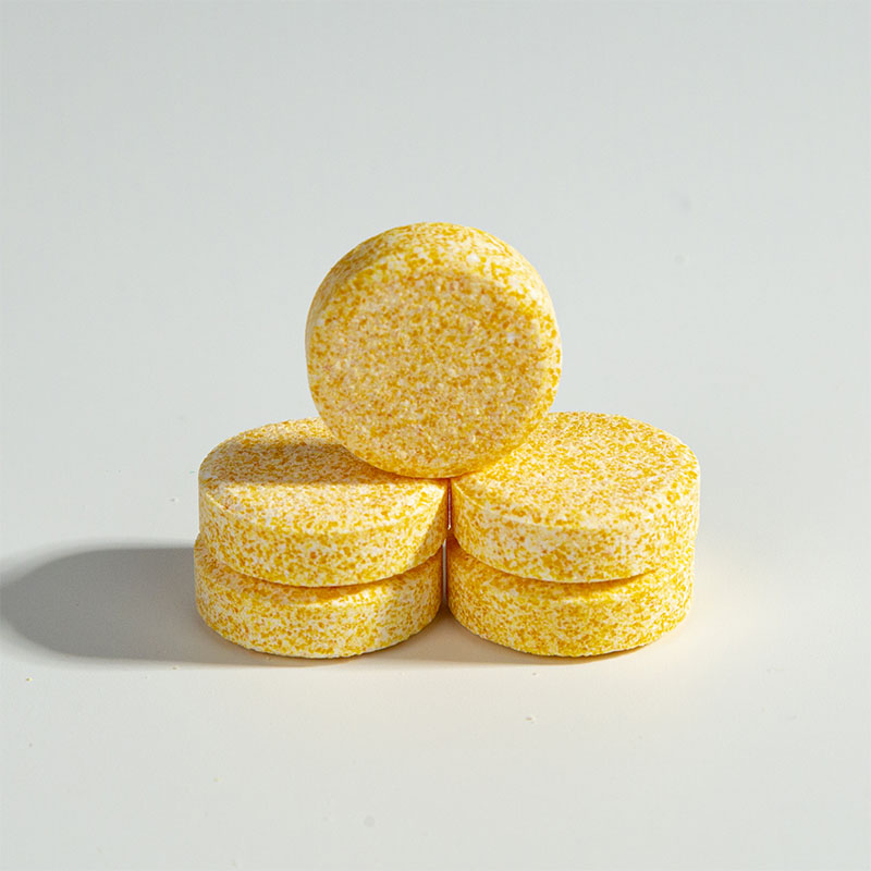 Round, thin, dark yellow