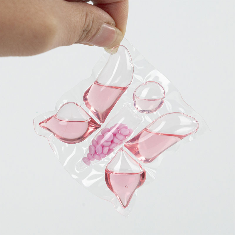 Капсулы стирального порошка 6D розовый, жёлтый, синий, зелёный, белый