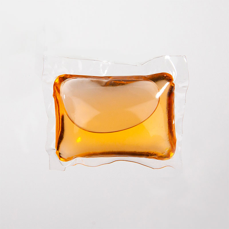 Laundry detergent pod 1D orange