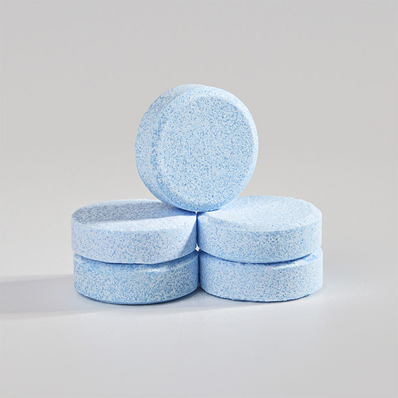 Round, thick, dark blue