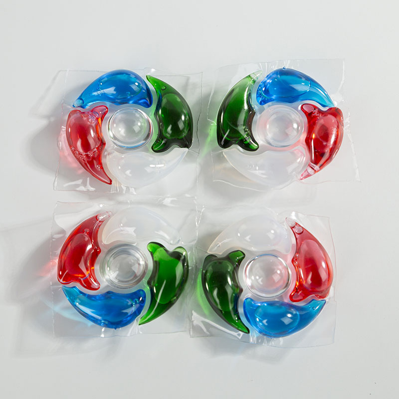 Капсула стирального порошка 5D: красный, синий, зелёный, белый