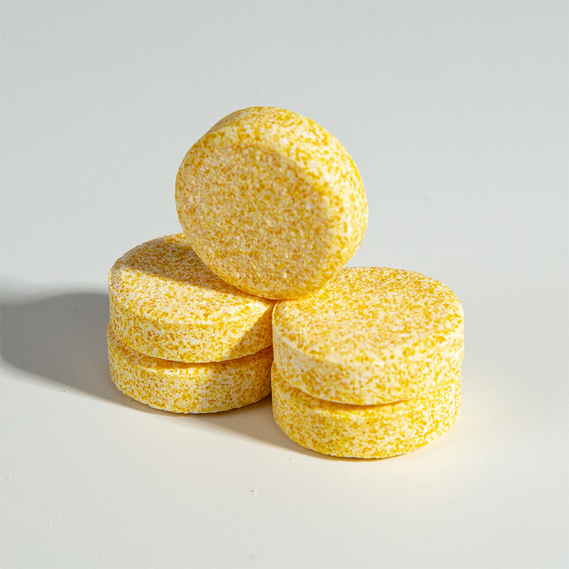 Round, thin, dark yellow