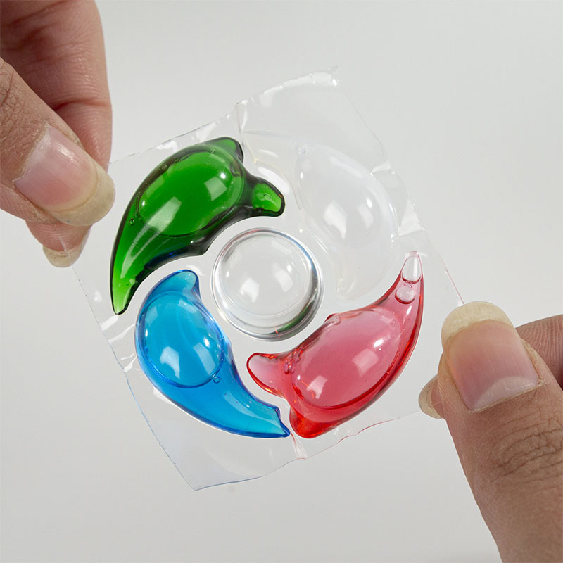 Капсула стирального порошка 5D: красный, синий, зелёный, белый