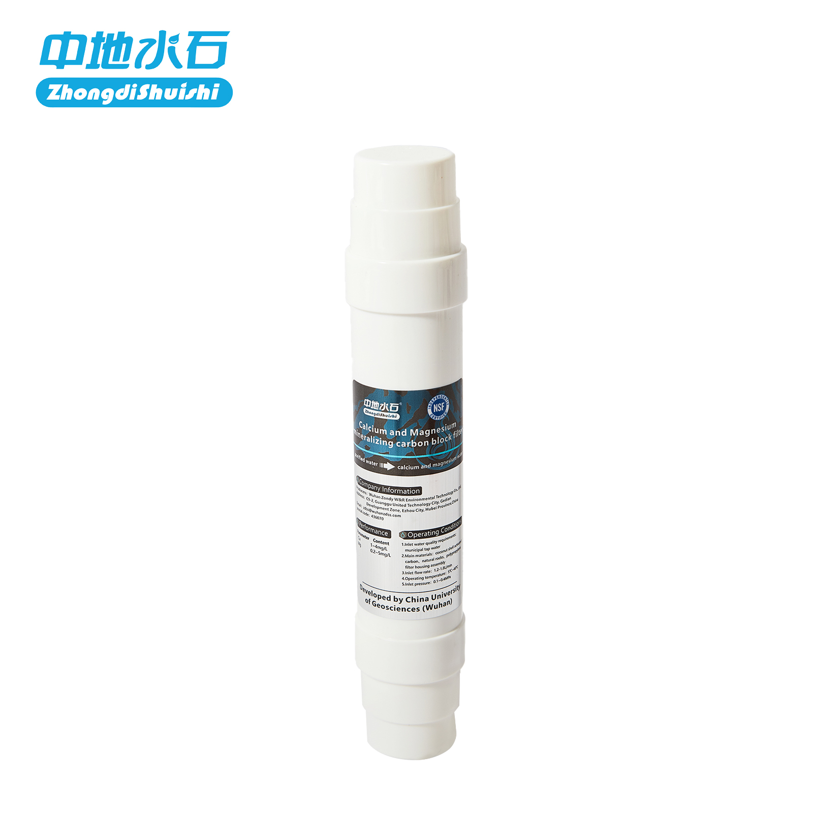 Calcium and Magnesium mineralizing carbon block filter