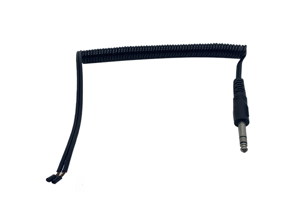 6.35双声道话筒头弹簧线