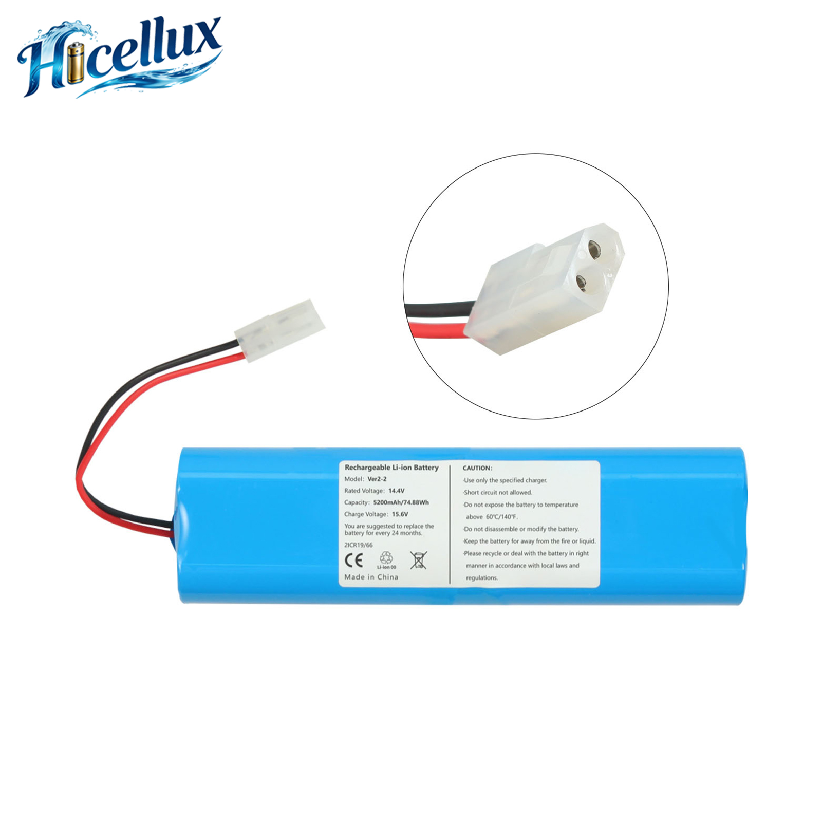 For Tefal Ver2 Replacement Battery 18650 