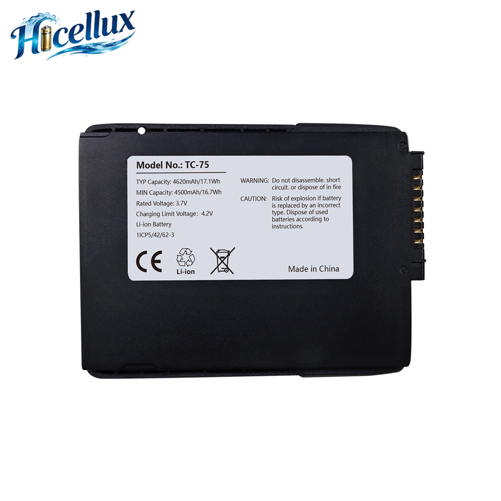 For Zebra TC75 Replacement Battery