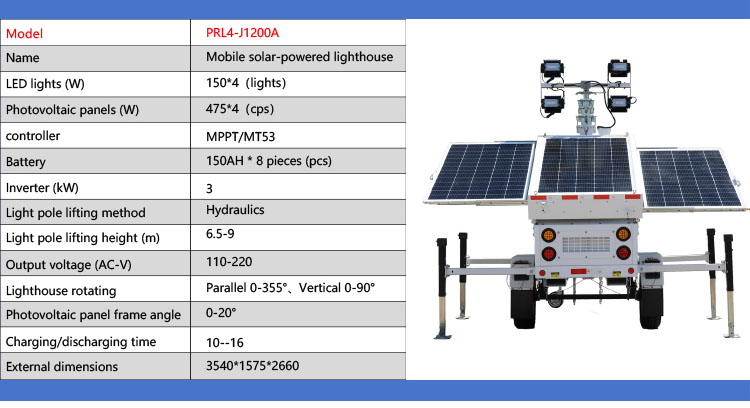 PRL4-1200A Mobile solar-powered lighthouse