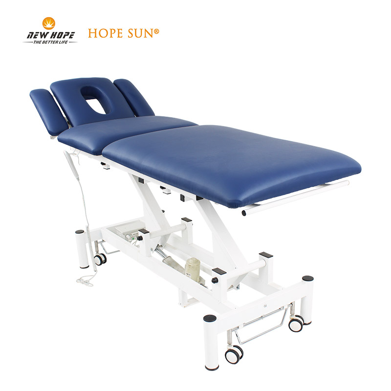 HS5202 Powder-coated Electric Folding Adjustable Physiotherapy Treatment Massage Tab