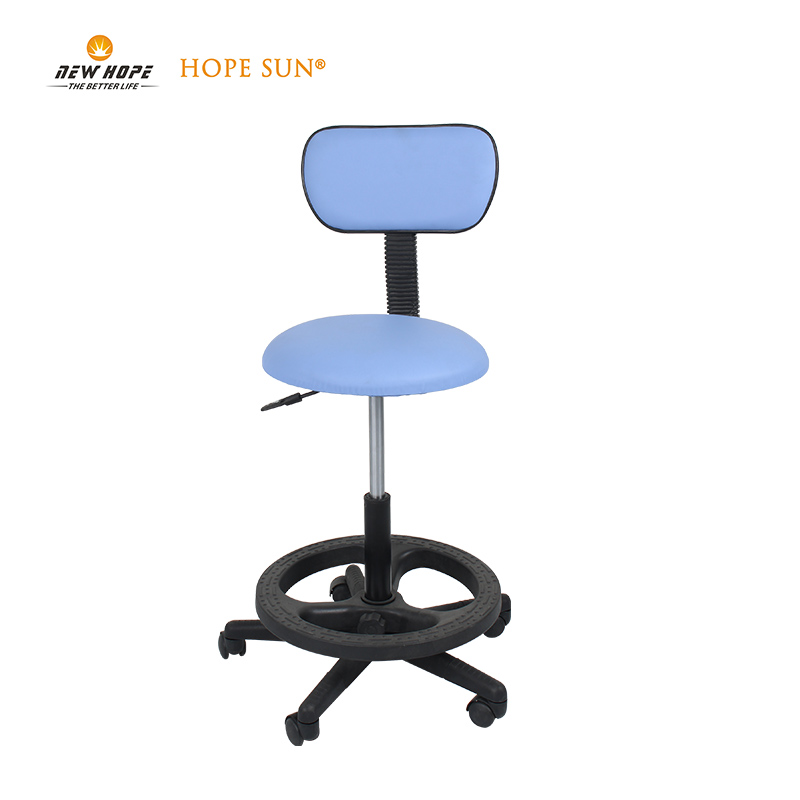 HS5970B Adjustable Examination Dental PU Stool with Back Rest
