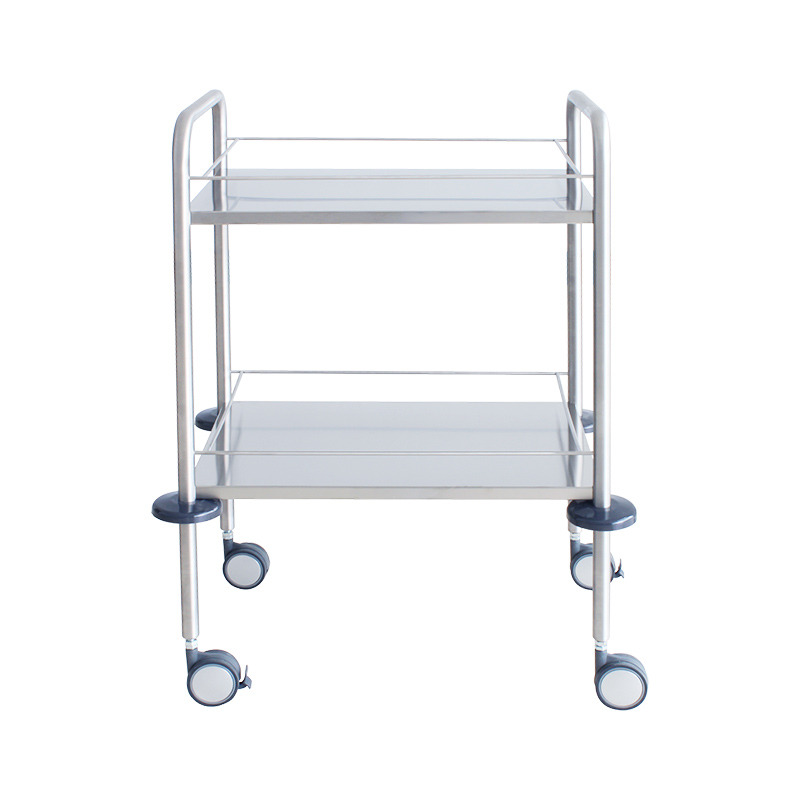 HS6111 Double-shelf Stainless Steel Instrument Trolley