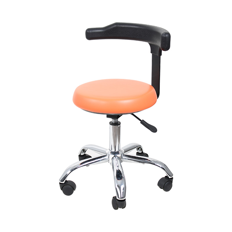 HS5970A Chromed Examination Dental PU Stool with Back Rest
