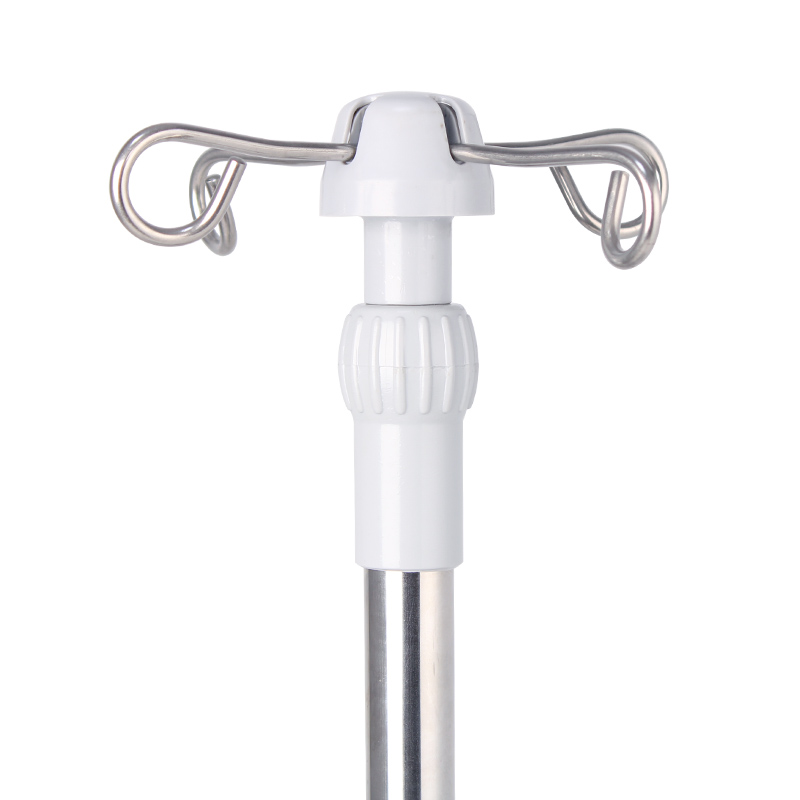 HS5822 4 Hooks Adjustable Stainless Steel IV Stand