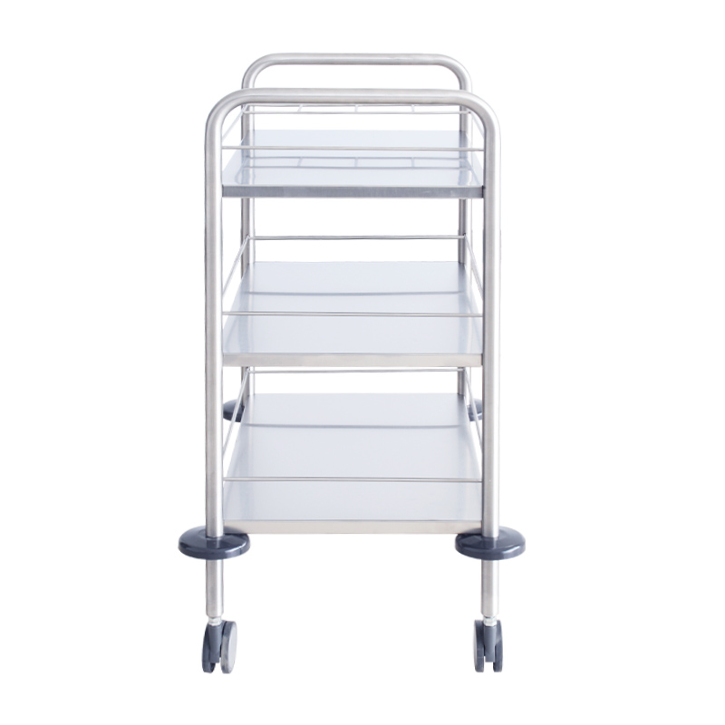 HS6123 Stainless Steel 3-shelf Instrument Trolley
