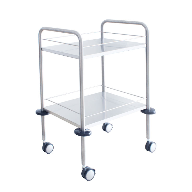 HS6111 Double-shelf Stainless Steel Instrument Trolley
