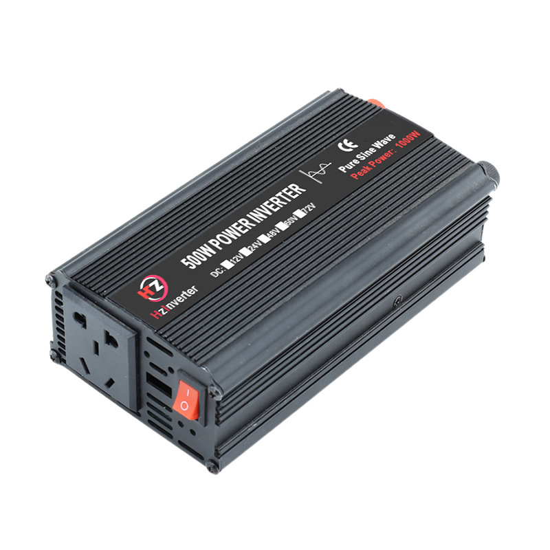 纯正弦波逆变器12v24v转220v大功率光伏升压转换器500w车载逆变器