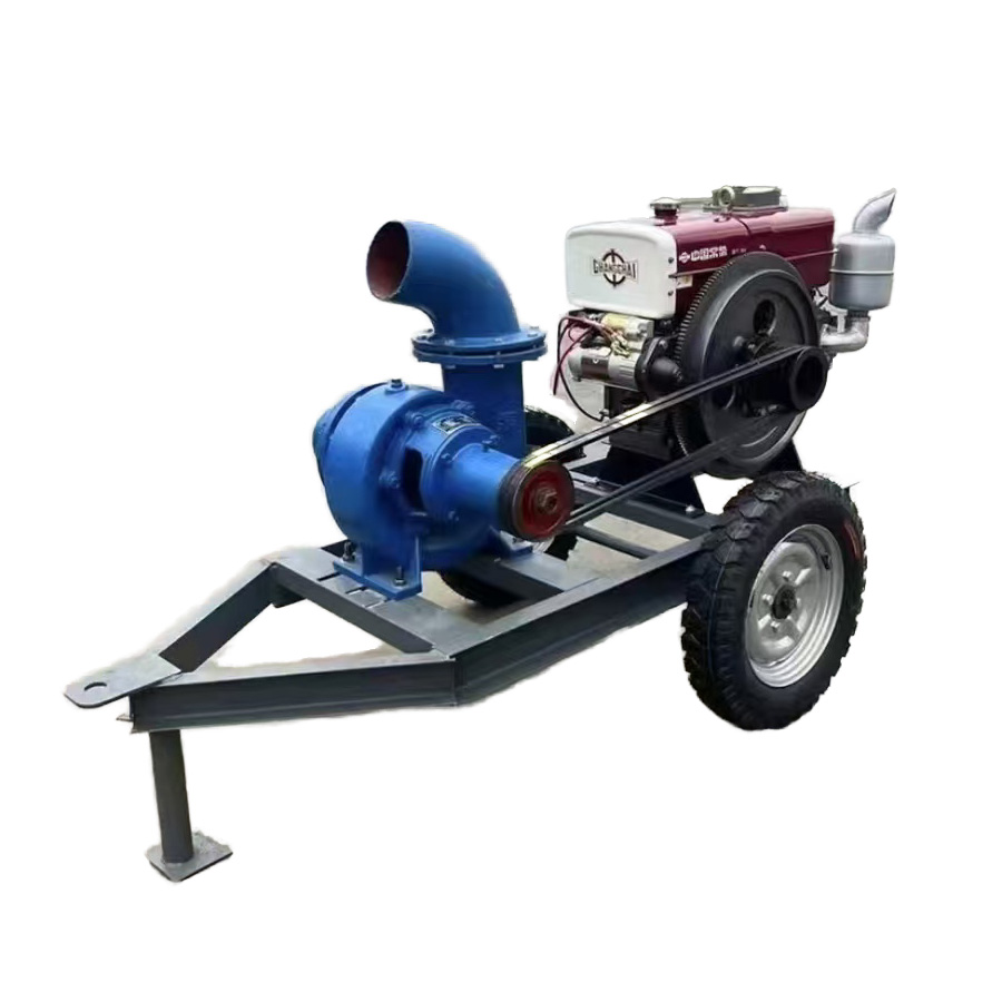 Diesel engine irrigation pump trailer type