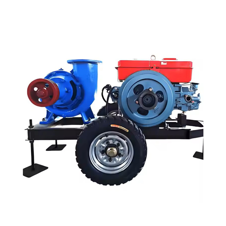Diesel engine irrigation pump trailer type