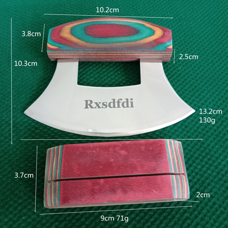 Colorful wood cheese knife