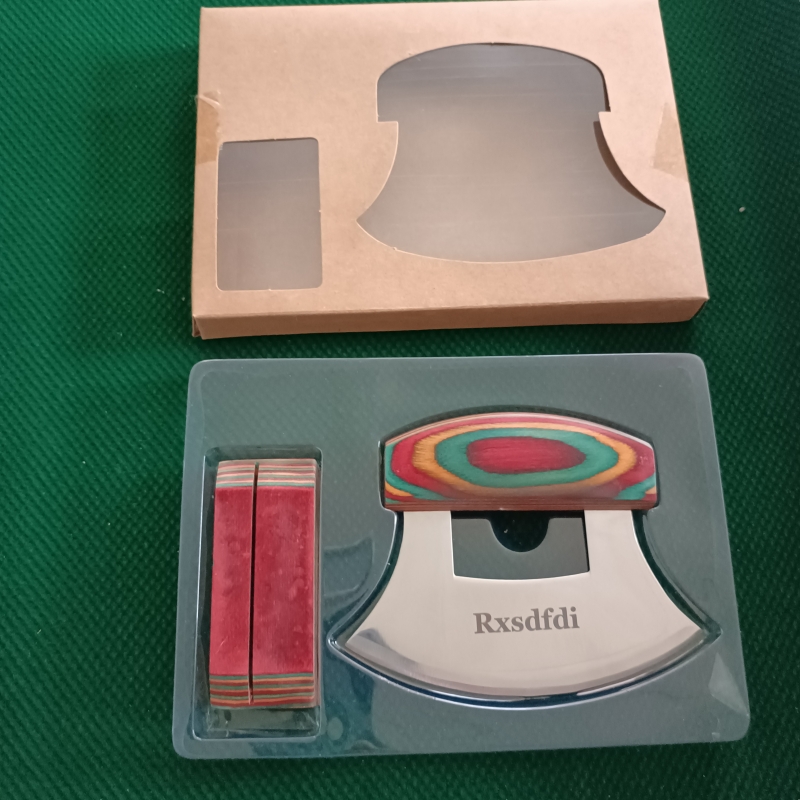 Colorful wood cheese knife