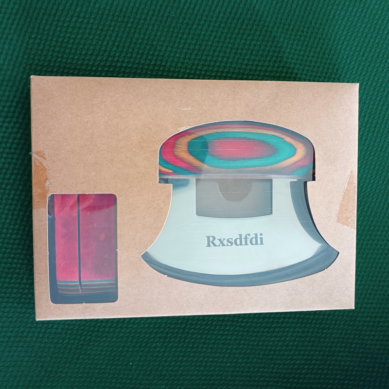 Colorful wood cheese knife