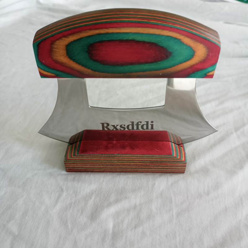 Colorful wood cheese knife