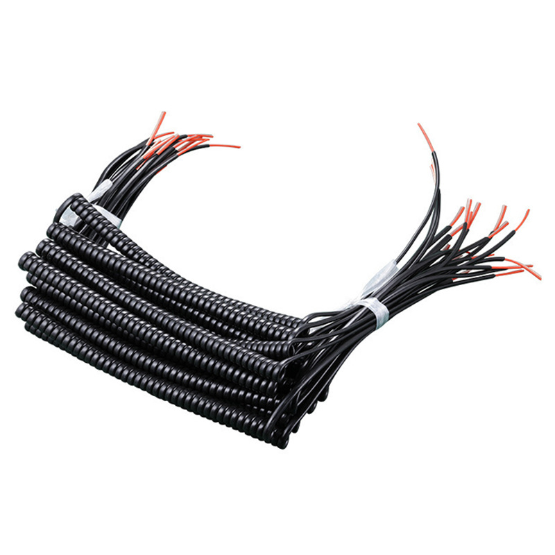 高弹性可伸缩弹簧线3芯 抗UV弹簧电线pu弹工线漆包铜 纯铜线芯