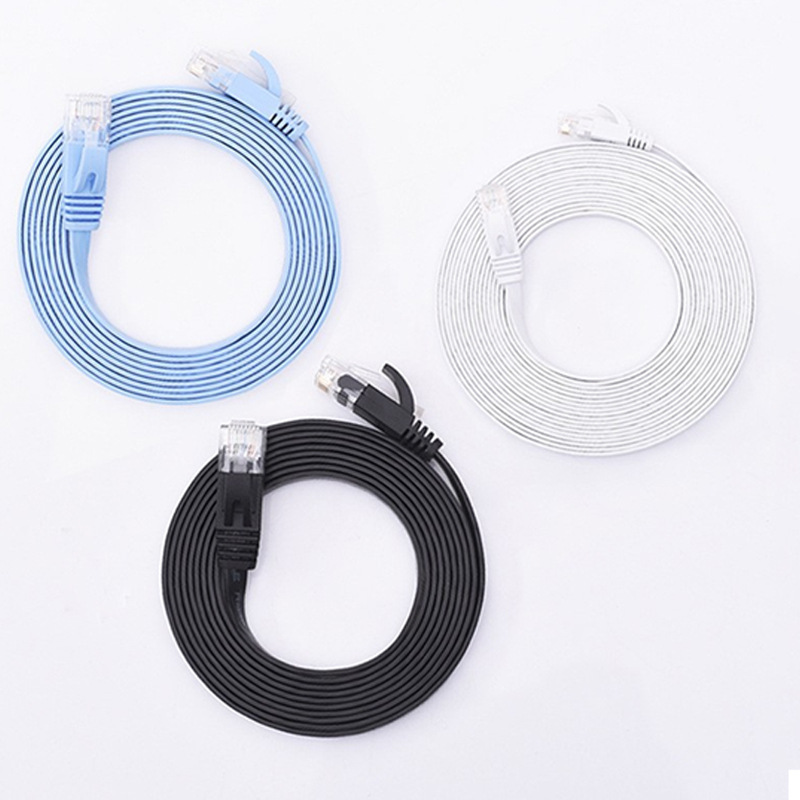 六类CAT6扁平网线无氧铜成品千兆电脑网络线跳线扁线纯铜8芯