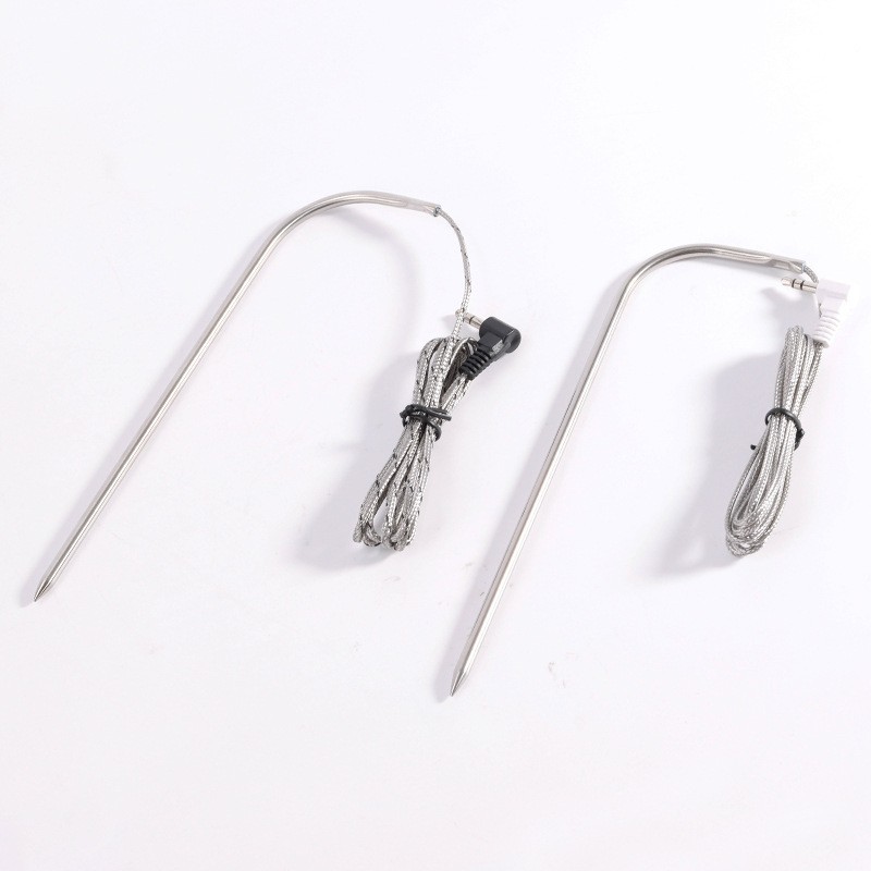 烧烤食品级不锈钢探针温度传感器耐高温热电偶 2.5mm单音插头