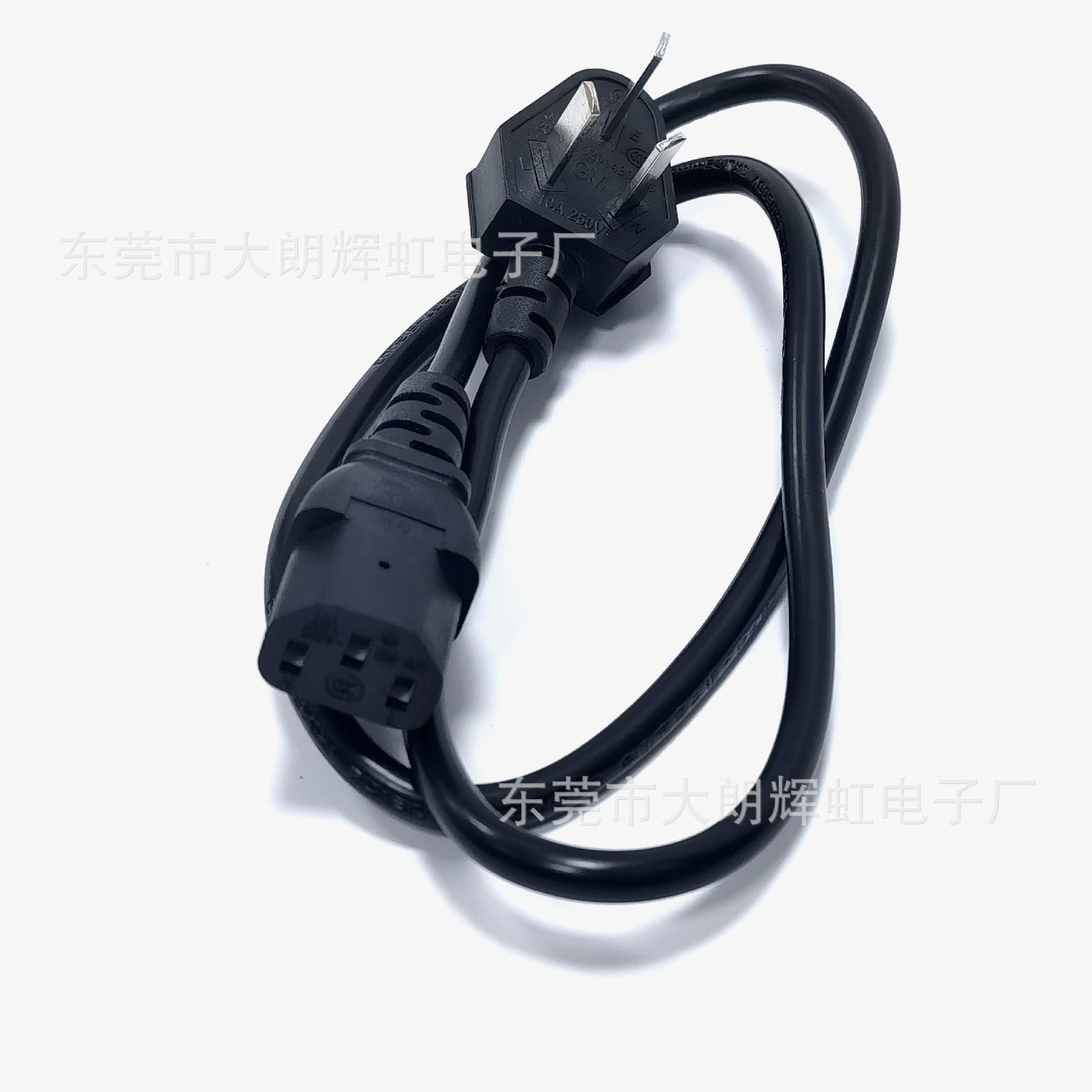 国标品字尾三芯纯铜ac电源线电脑电饭煲适配器插头线三插