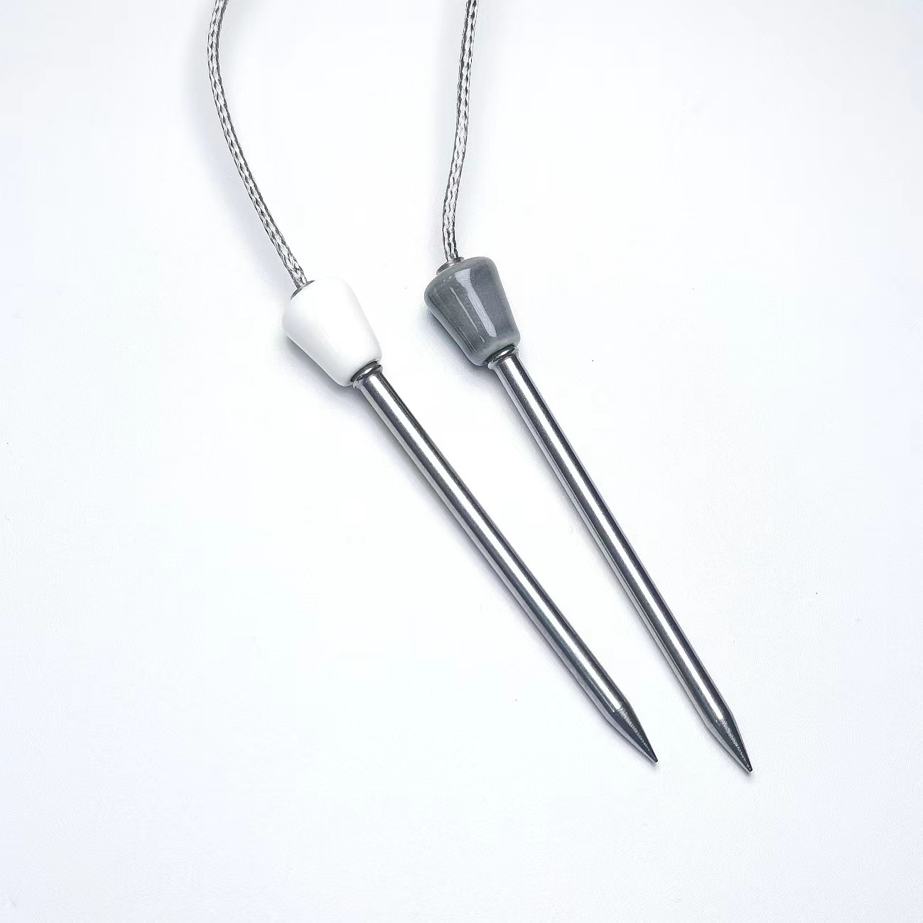 耐高温304不锈钢探针陶瓷柄烧烤PT1000NTC温度传感器线材