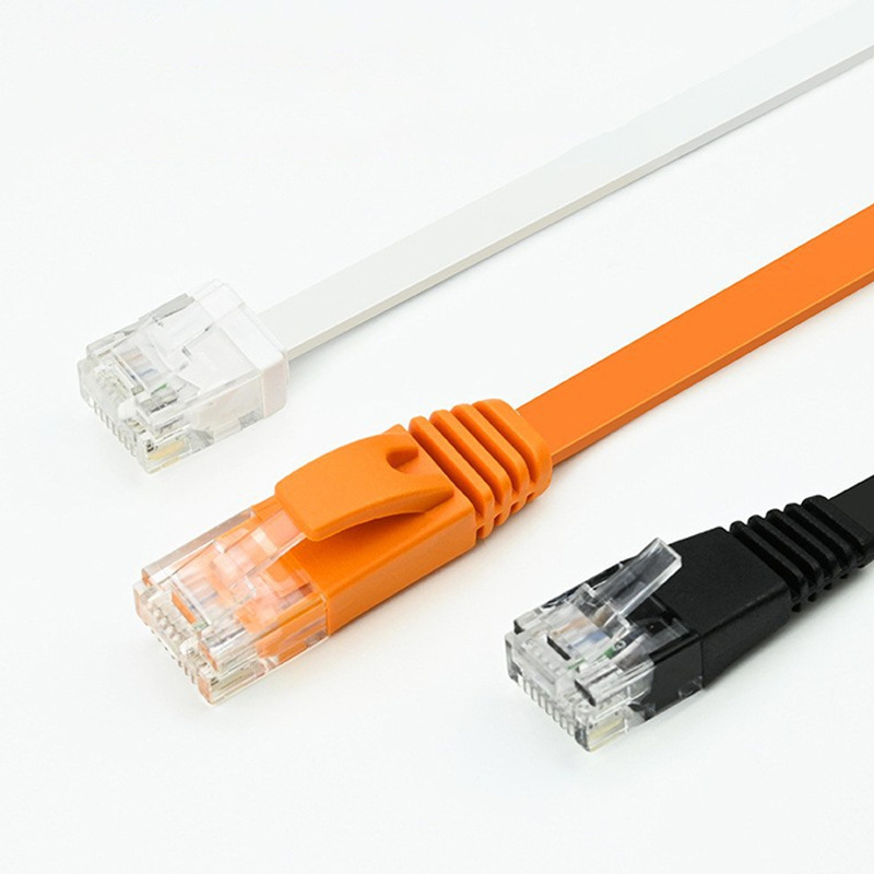 六类CAT6扁平网线无氧铜成品千兆电脑网络线跳线扁线纯铜8芯