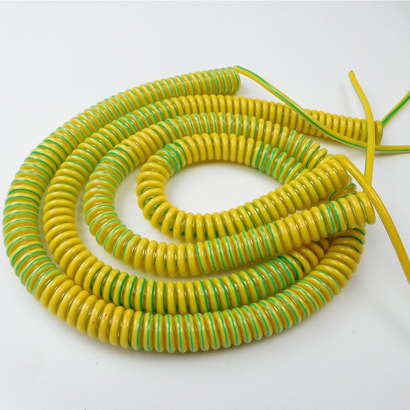 多芯pu弹簧线2芯纯铜 tpu伸缩螺旋线 医疗器材娃娃机座机延长线