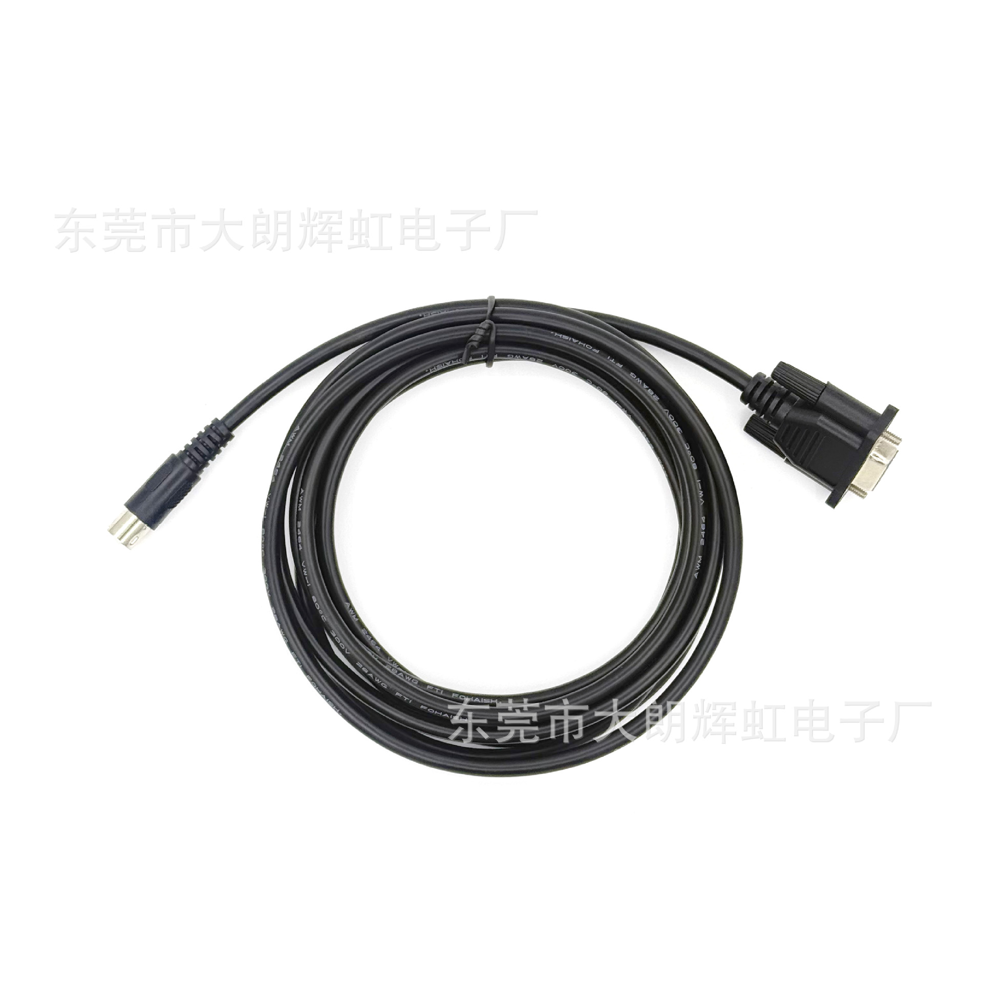 DB9母转PS2串口线数据线弯头MINI DIN8PIN公 RS232连接线