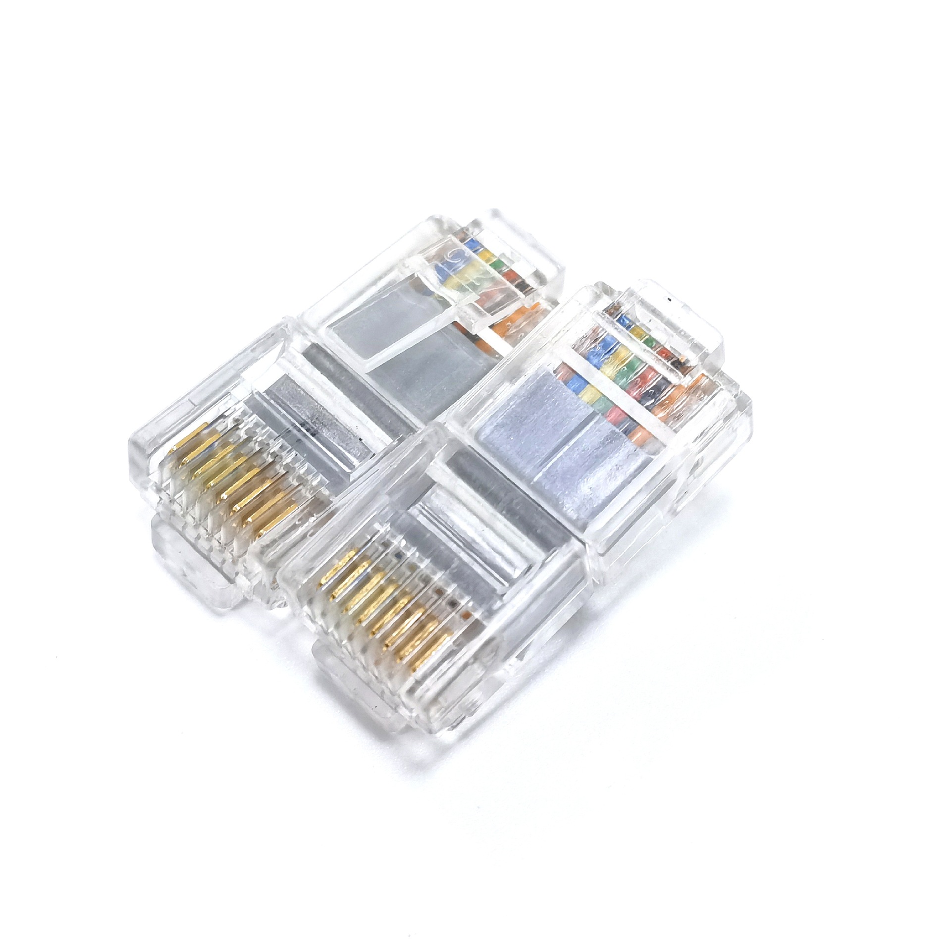 超六类扁平网络线CAT6超短体8p8c RJ45水晶头模具变频器网线