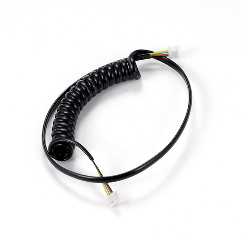 高弹性可伸缩弹簧线3芯 抗UV弹簧电线pu弹工线漆包铜纯铜线芯