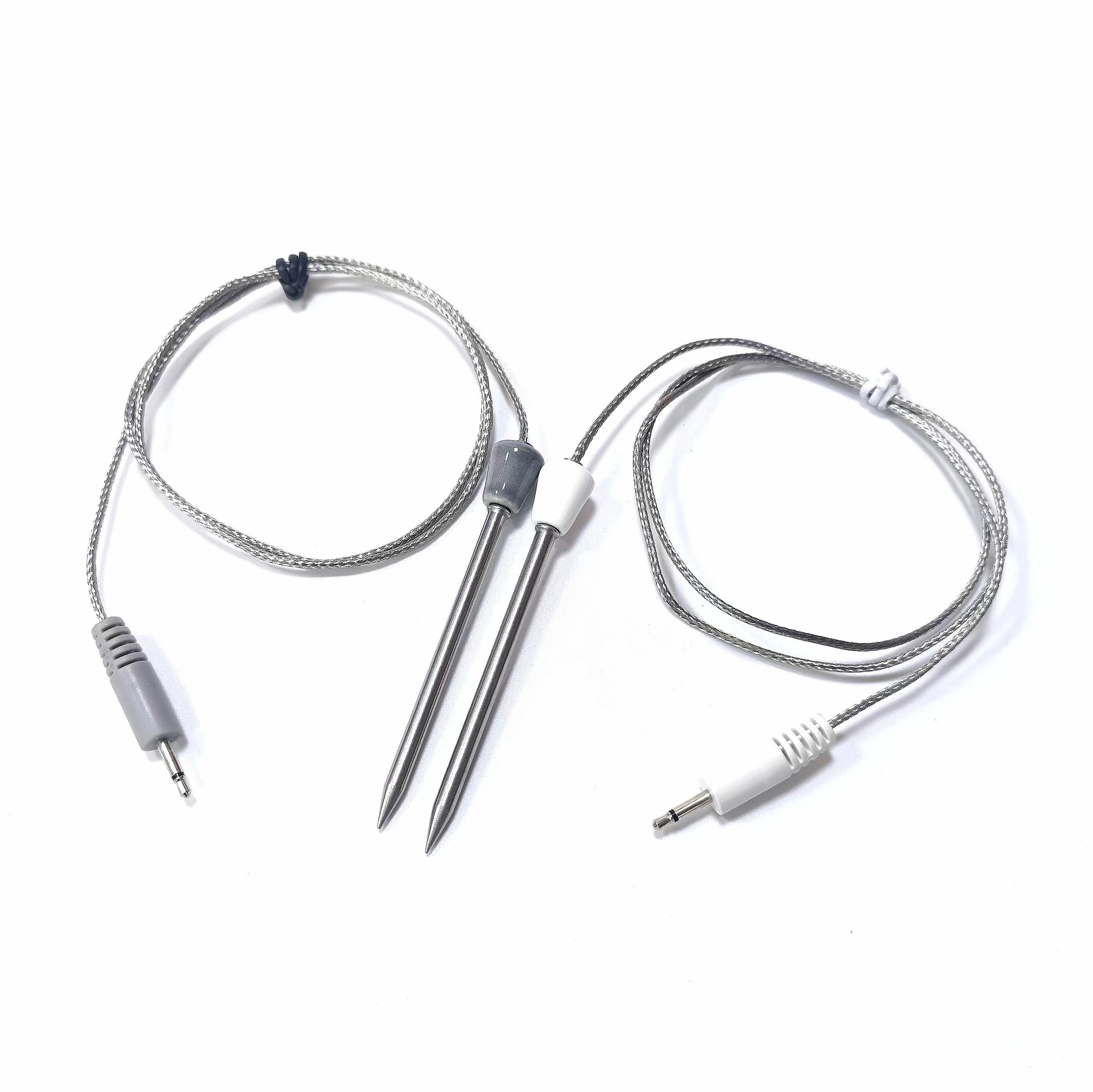 耐高温304不锈钢探针陶瓷柄烧烤PT1000NTC温度传感器线材