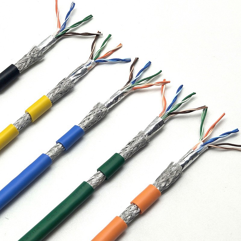 超五类六类千兆网络线 高柔性拖链网线 cat6a纯铜8芯双绞