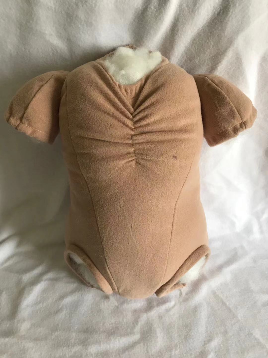 3-4 arms- full front legs-no joints-flesh