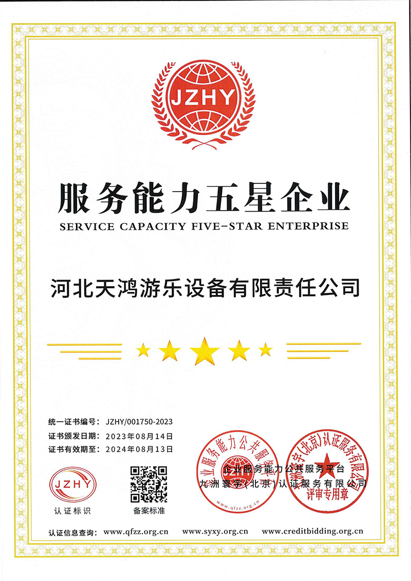 1服务能力五星企业