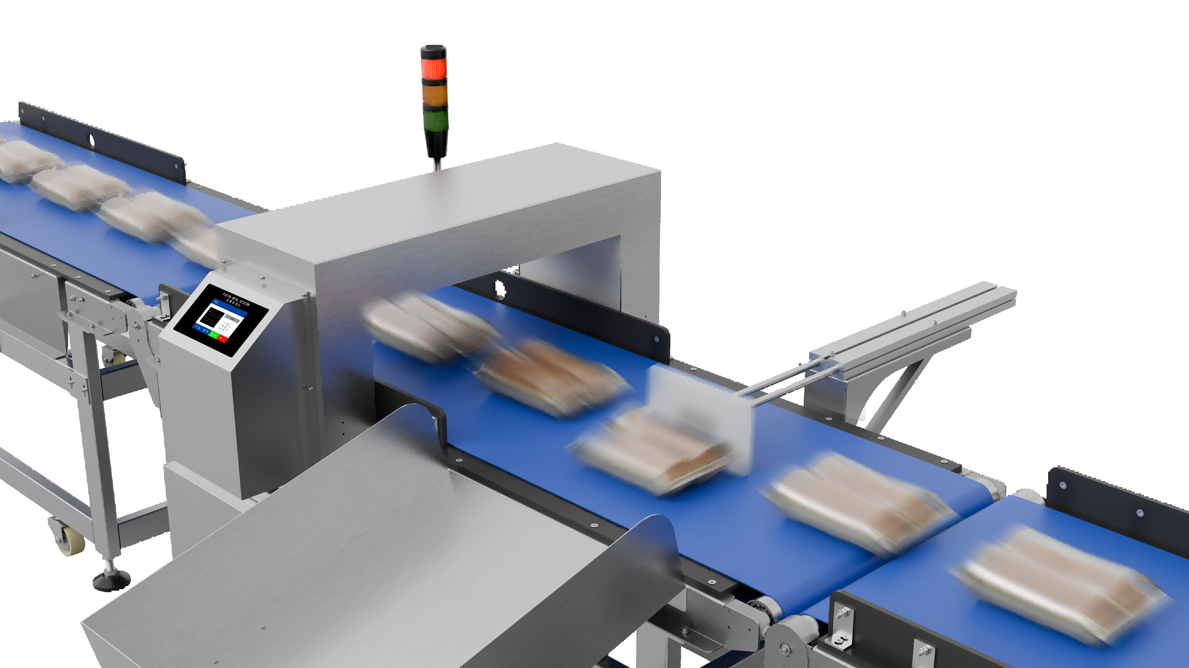 Conveyor type metal detection machine
