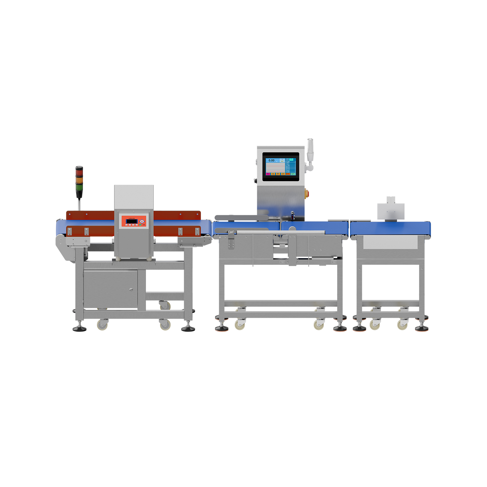 Weighing and gold inspection integrated machine