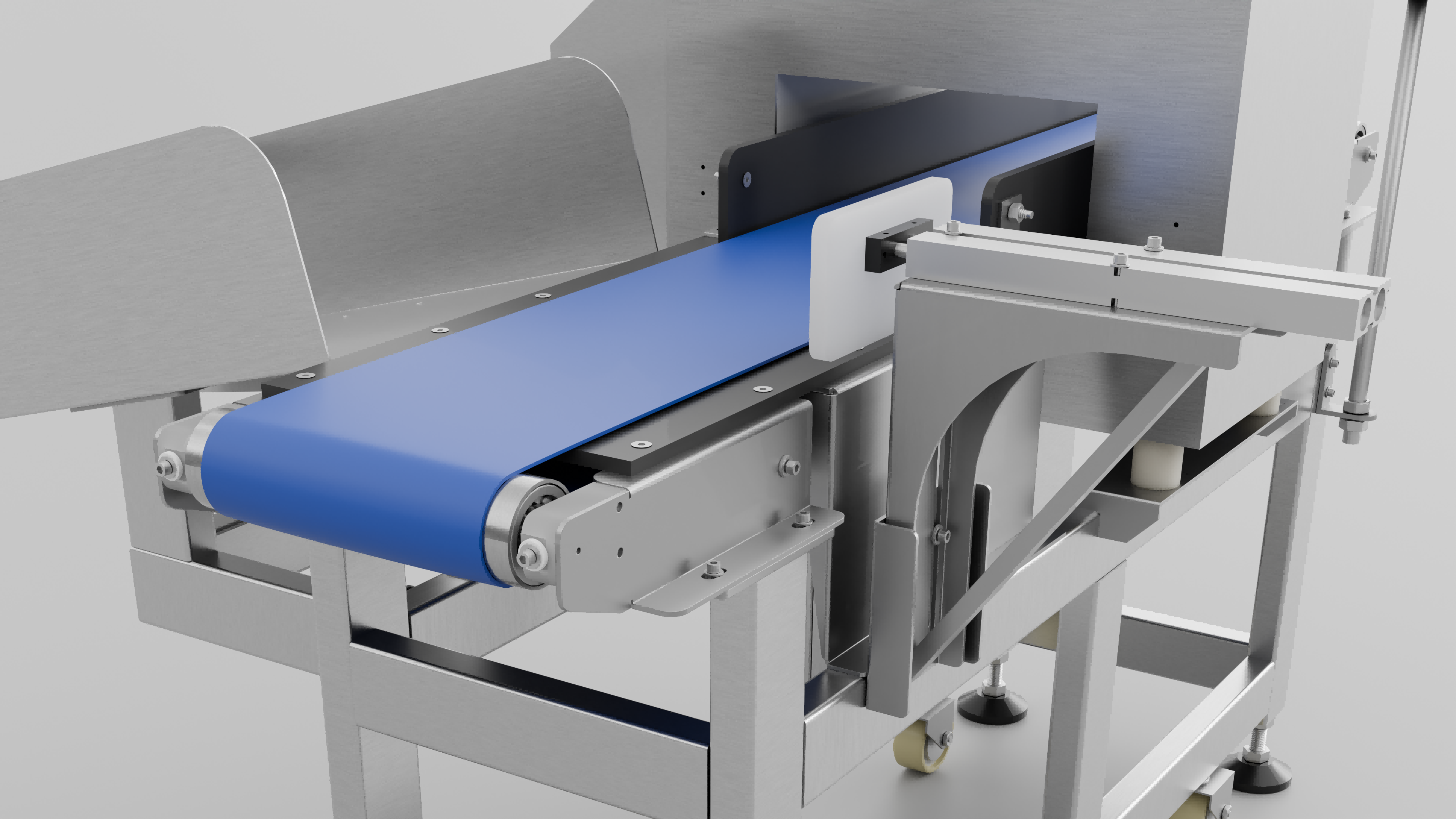 Conveyor type metal detection machine