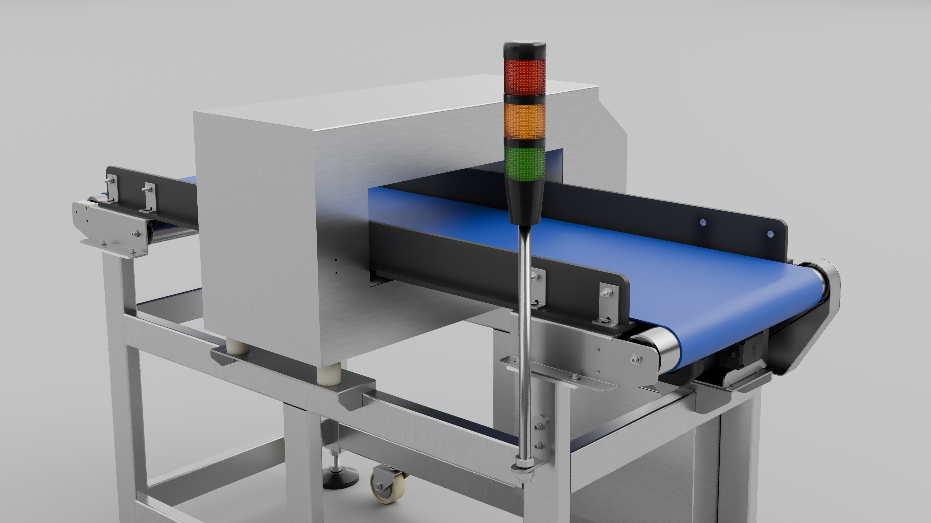 Conveyor type metal detection machine